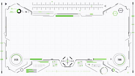 interfaz de usuario futurista con hud y elementos infográficos.