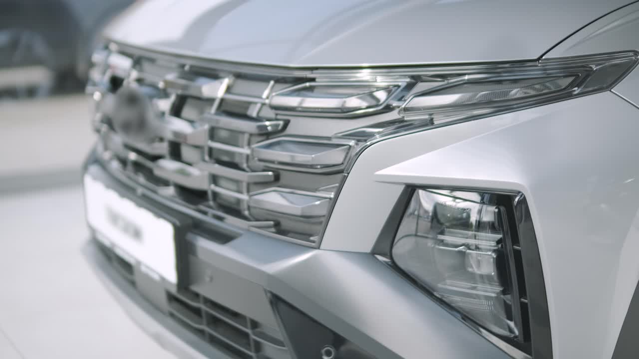 Close Up of a Modern Car's Front End