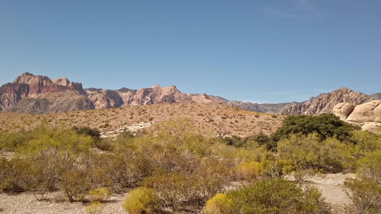 Red Rock Canyon and sandstone peak view in Nevada