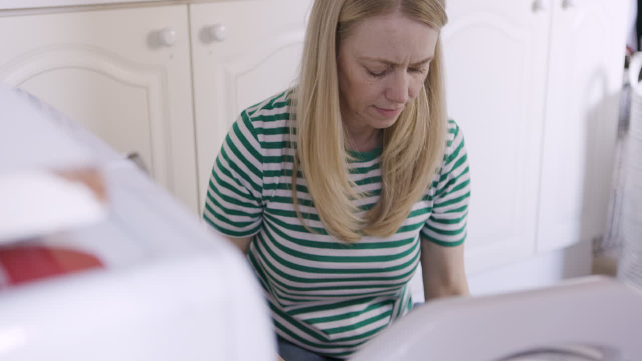 Woman in Laundry Room
