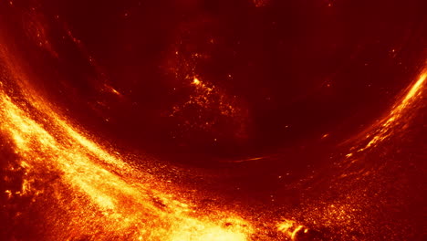 deep red giant wormhole curves the space around it