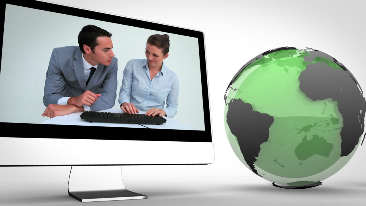 video de negocios con una imagen de tierra verde cortesía de nasa.org