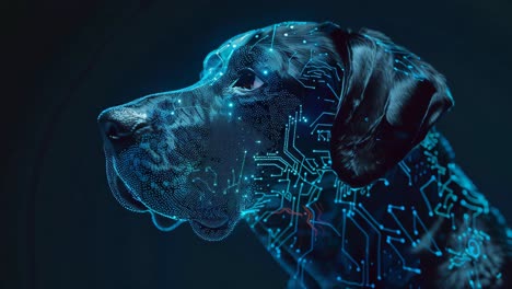 digital illustration of a dog's anatomy