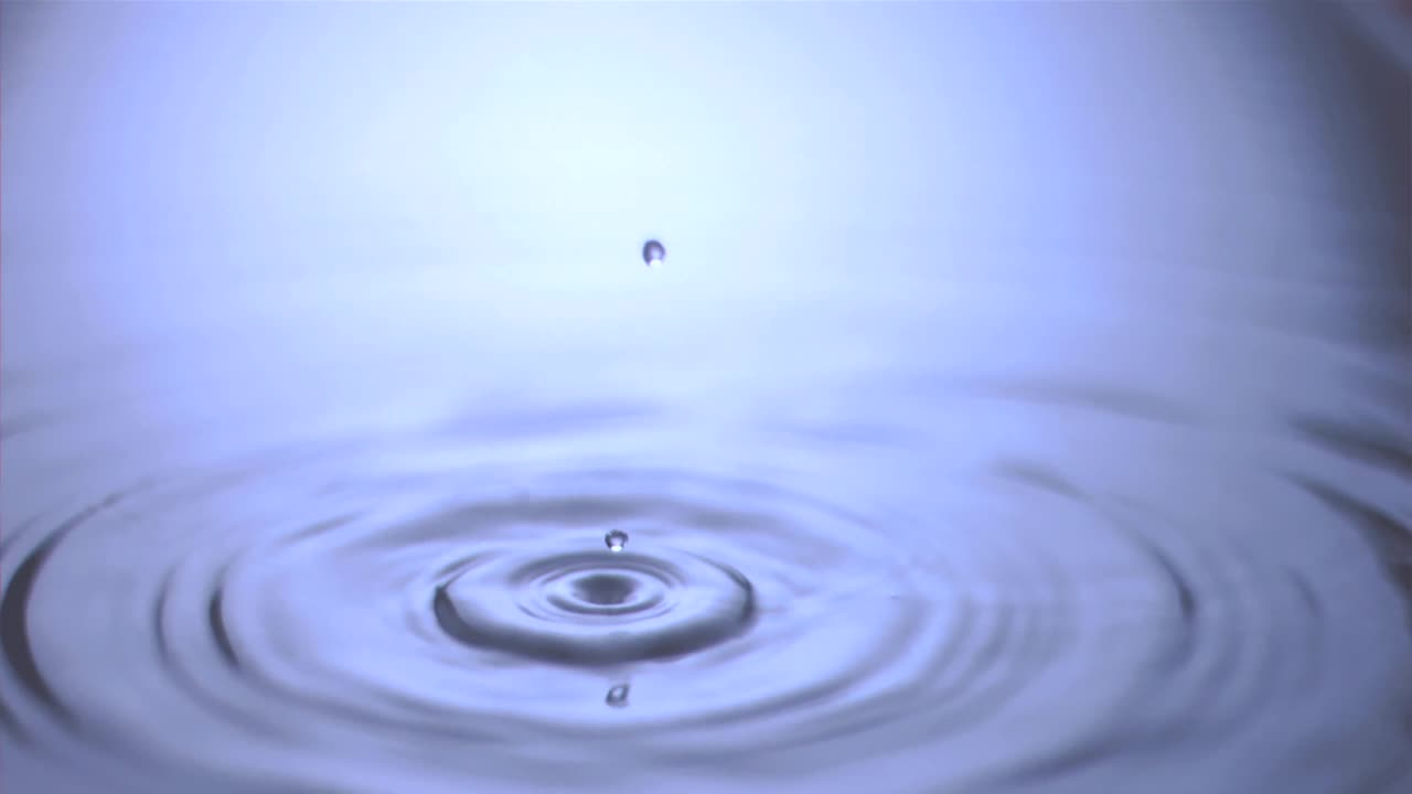 animación de texto de 5g sobre gota de agua