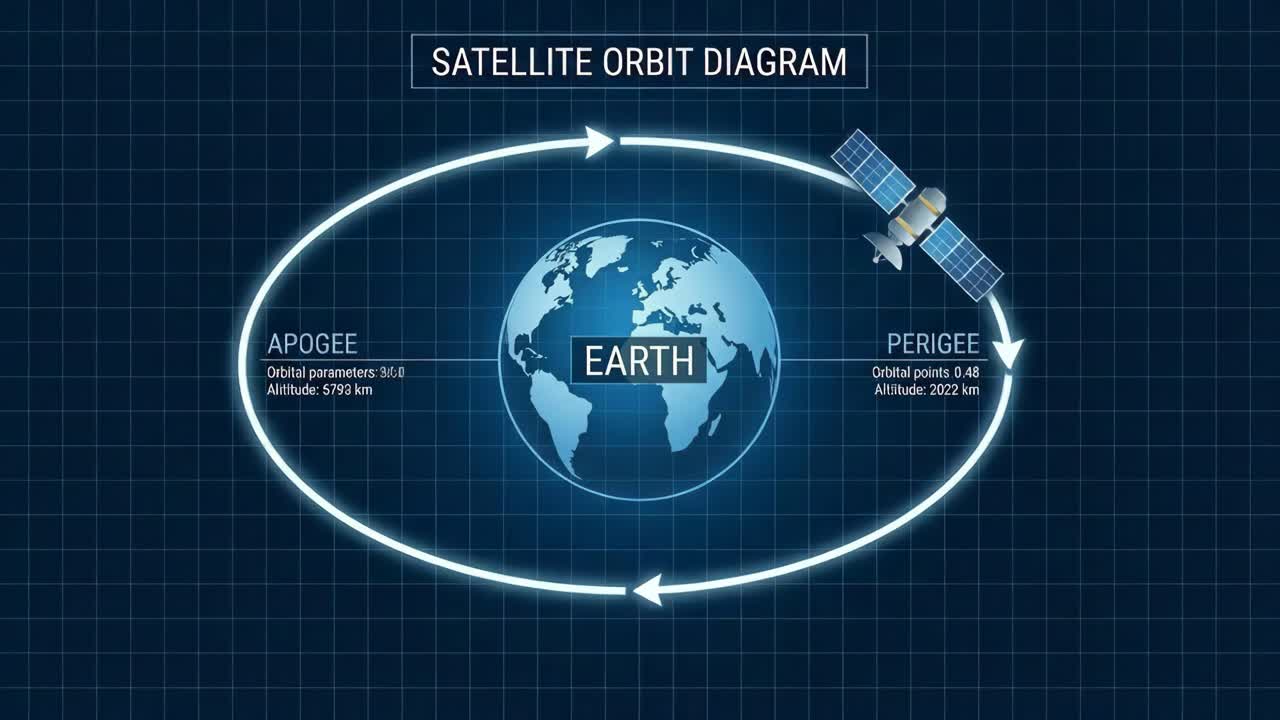 Diagrama de órbita de satélite