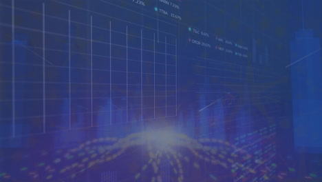 animation of statistics and financial data processing