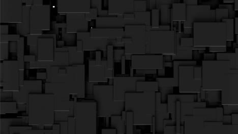 animation of grey 3d blocks revealing pulsating white squares