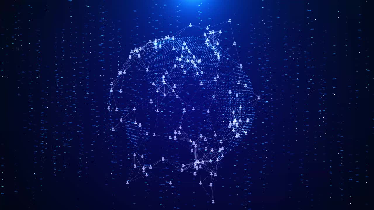 Futuristic cyberspace with digital world global technology 3d earth digital connected network