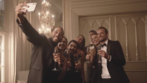 making memories with friends at gala dinner party