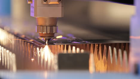 CNC-Laser-cutting-of-metal,-modern-industrial-technology.