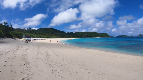 crystal clear blue water at tropical island beach