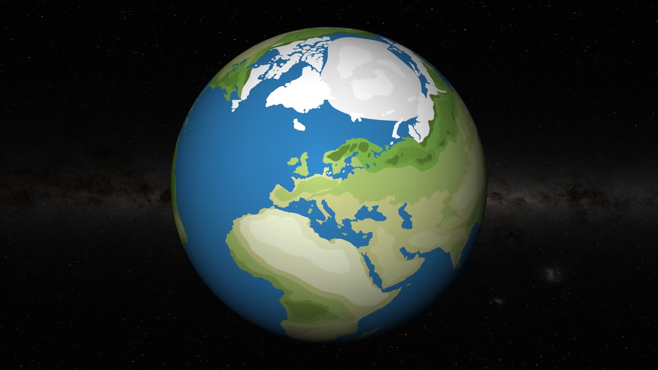 독일 베를린을 확대하는 애니메이션 지구