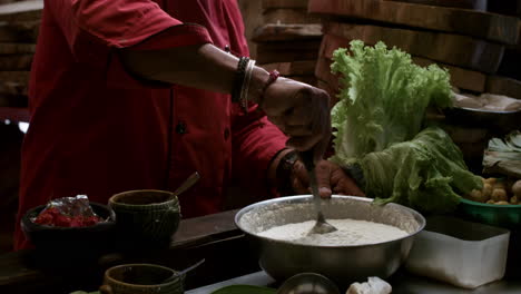 man cooking in the kitchen