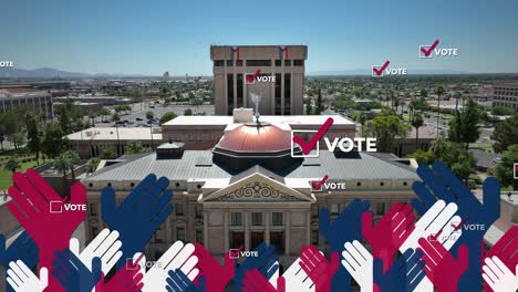 Edificio-Del-Capitolio-De-Arizona-En-El-Centro-De-Phoenix-Con-Animación-Vfx