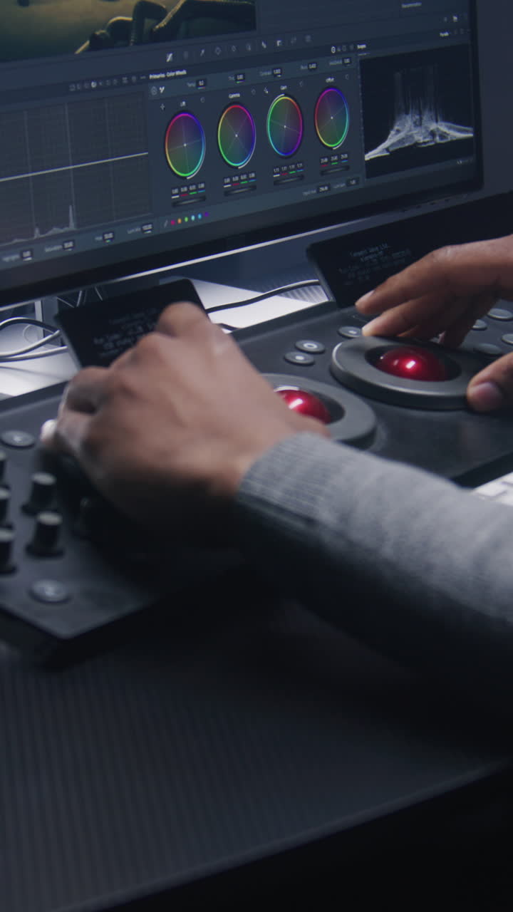 Person Editing Video or Photo on a Computer