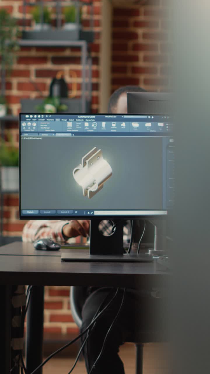 Vertical video: Team of diverse women brainstorming ideas to develop industrial clamp