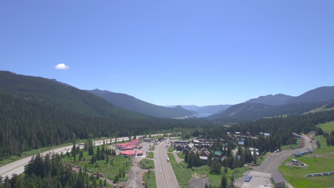 Stunning Aerial View of Mountain Highway and Scenic Landscape
