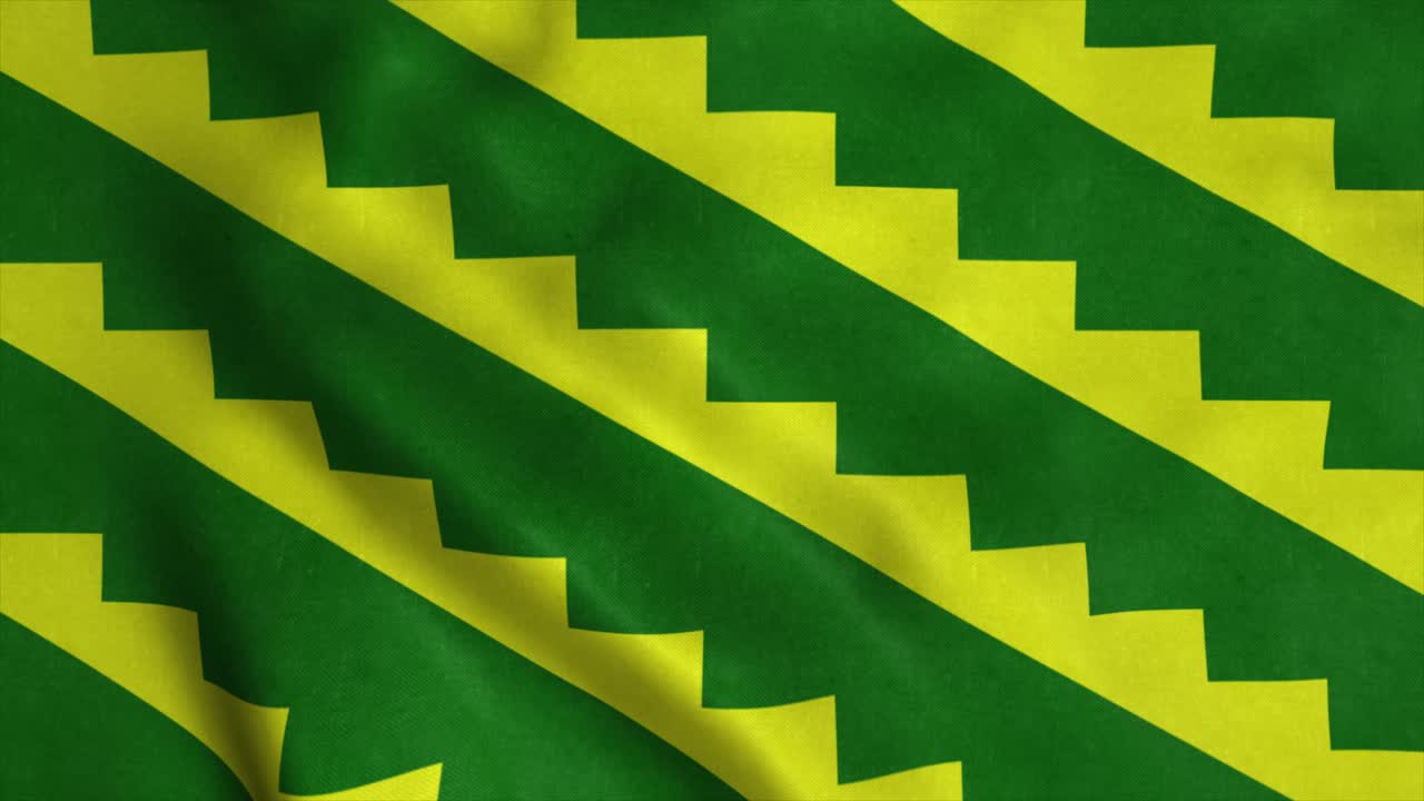 bandera de gurabo, ciudad de puerto rico, ondeando en el viento. fondo de bandera realista