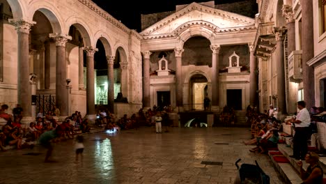 time lapse of diocletian palace in split, croatia