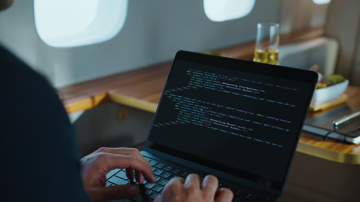 Coderen op een laptop