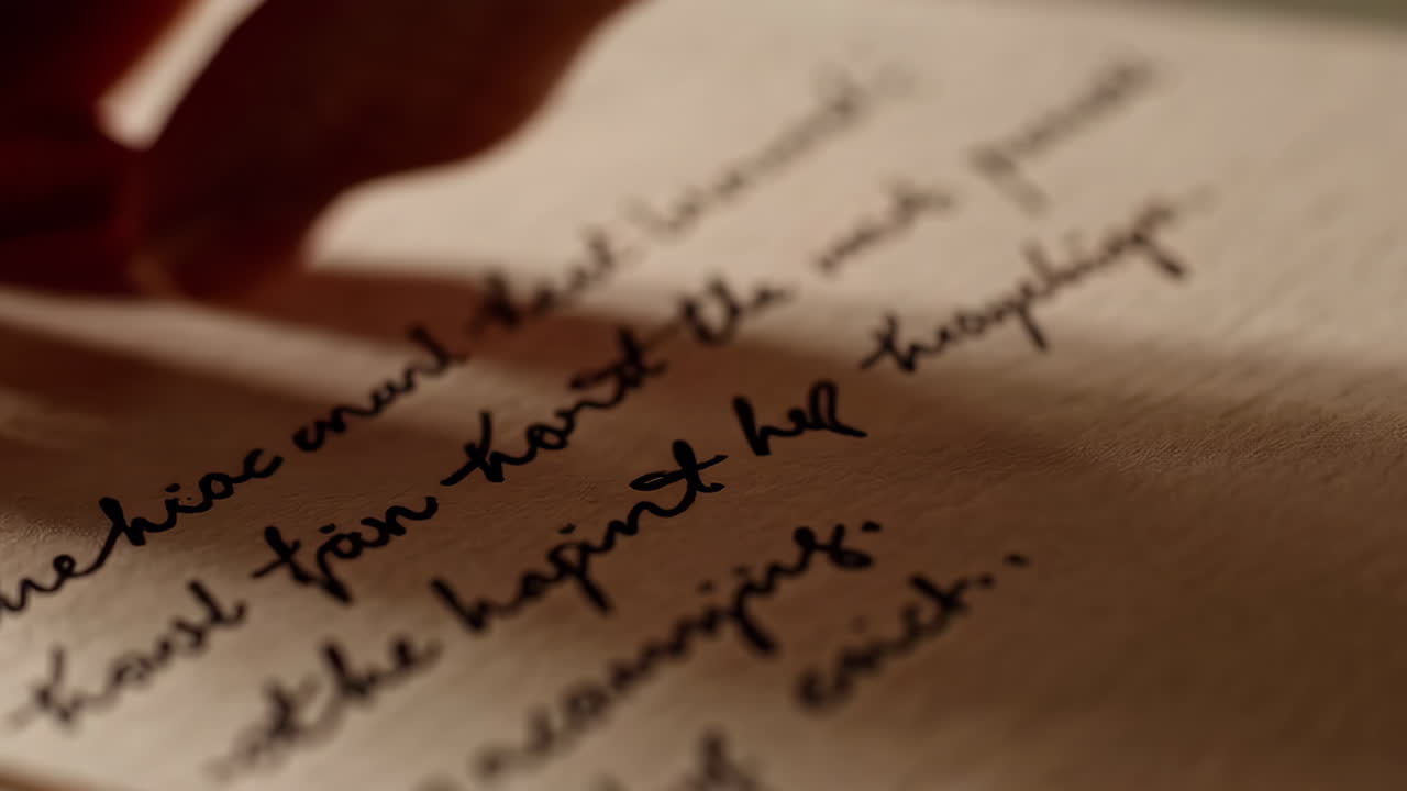 Handwriting a letter