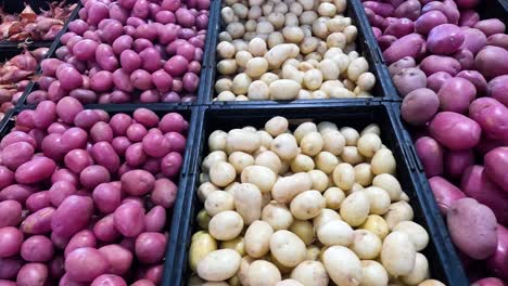 varias patatas y cebollas en exhibición