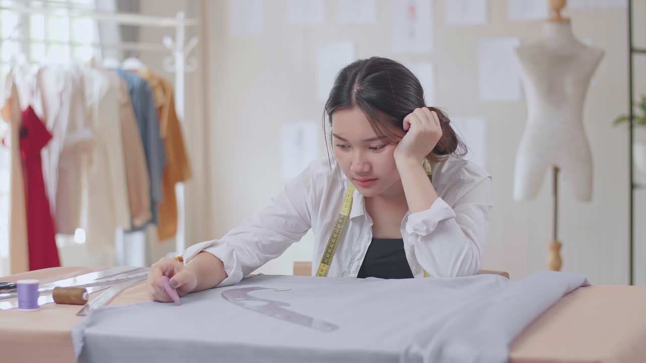 Young Female Fashion Designer Bored, Tried