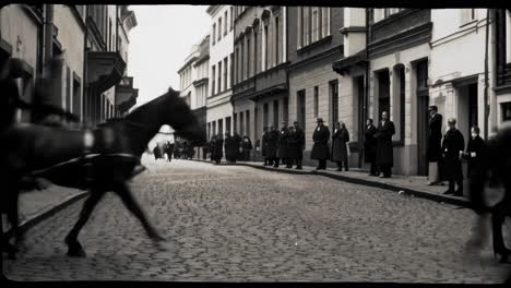 vintage horse-drawn carriages and ambulances