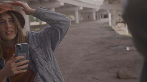 young man posing for video