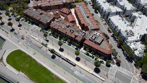 Embarcadero-Muni-Train-Aerial-Shot