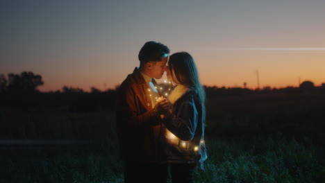 pareja con símbolo de corazón para el día de san valentín
