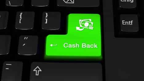 cash back key on a keyboard