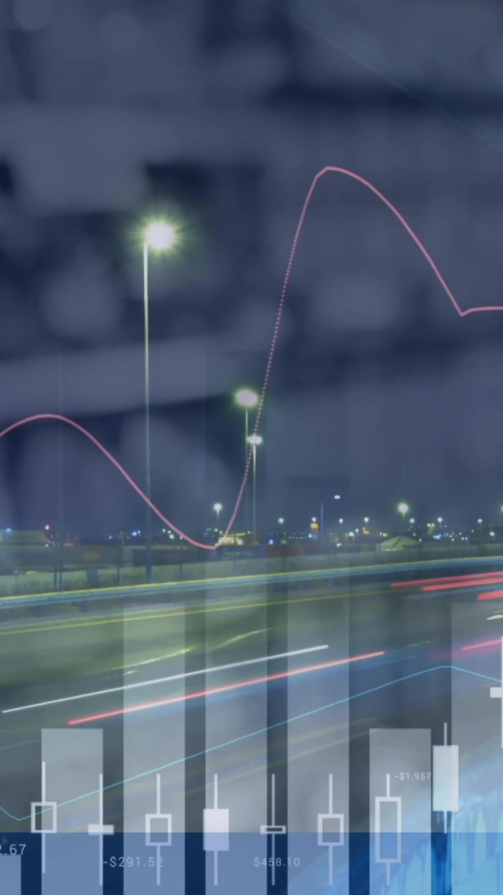 Animation of financial data processing with shop