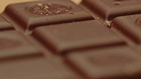 macro of delicious chocolate tablet