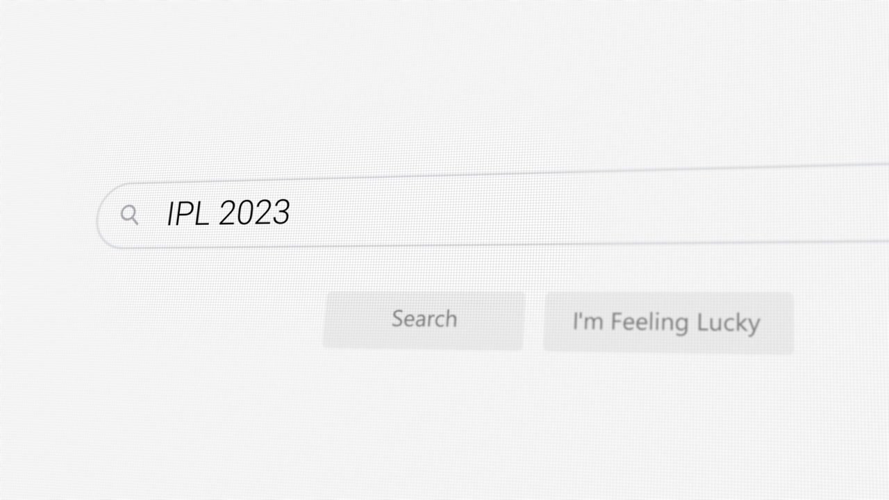 Searching for IPL 2023 on Internet browser
