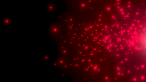 motion red particles and stars in galaxy