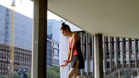 female ballet dancer performing in the city 4k