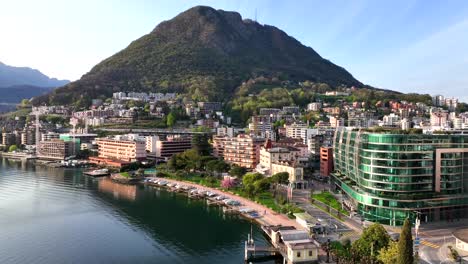 imágenes de aviones no tripulados de lugano, suiza