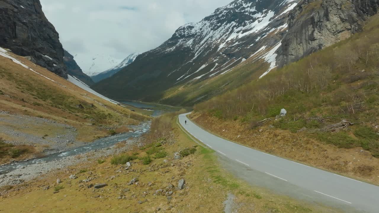Cycling route at Norengsdalen in norway