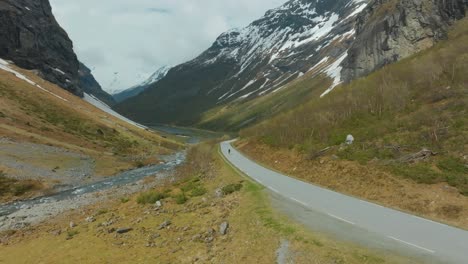 cycling route at norengsdalen in norway