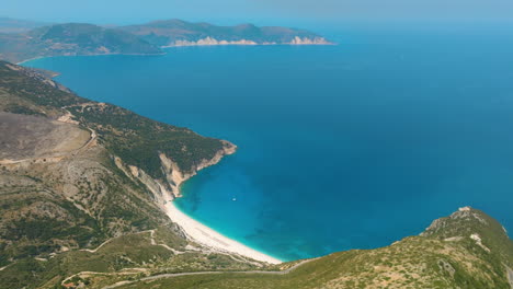 aerial view of a beautiful beach and coastal scenery