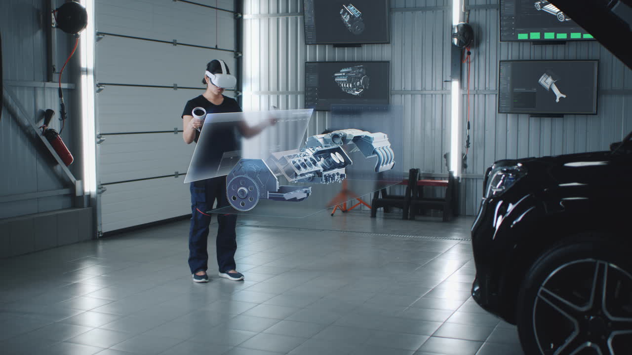 차고 환경에서 자동차 엔진 진단 및 수리를 위한 var 기술