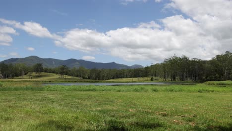 time-lapse of a serene mountainous landscape