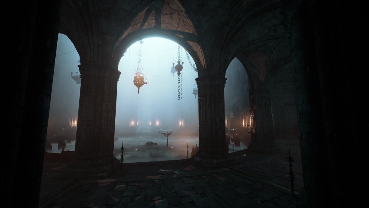 Dark and Mysterious Gothic Hall