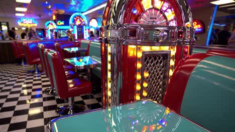 retro diner with jukebox