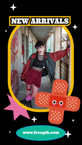 new arrivals: alternative street style in urban setting