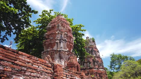 ruins of ancient buddhist temple at the old the historic city of ayutthaya thailand