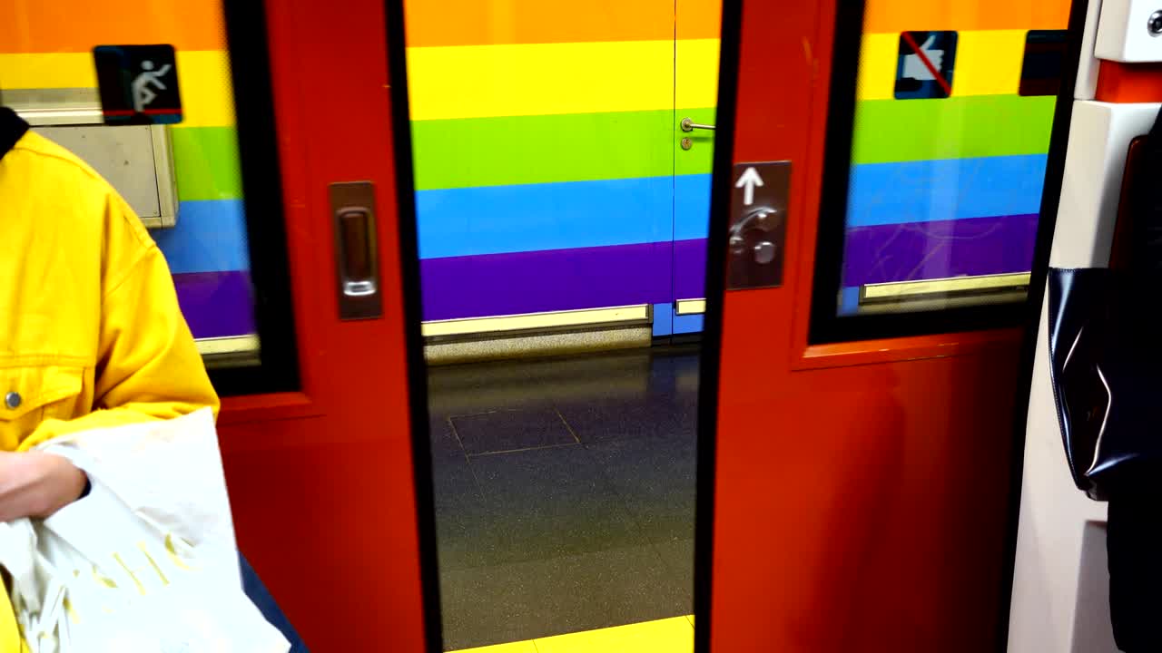 지하철에서 열차 차량, 마드리드, 스페인