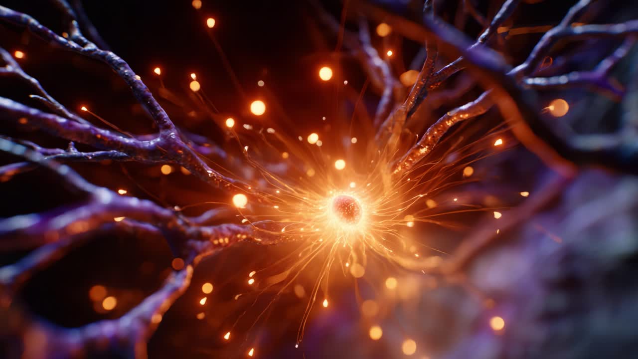 Exploring the Dynamic Interaction of Neurons and Synaptic Connections Illuminated by Glowing Particles Representing Neural Activity in a Biologically Inspired Landscape