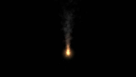 abstract fire and smoke on black screen